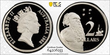 1988 $2 Silver PR70DCAM