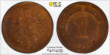 1876-A Pfg MS64BN
