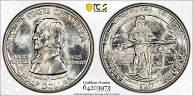 1925 50C Fort Vancouver MS66