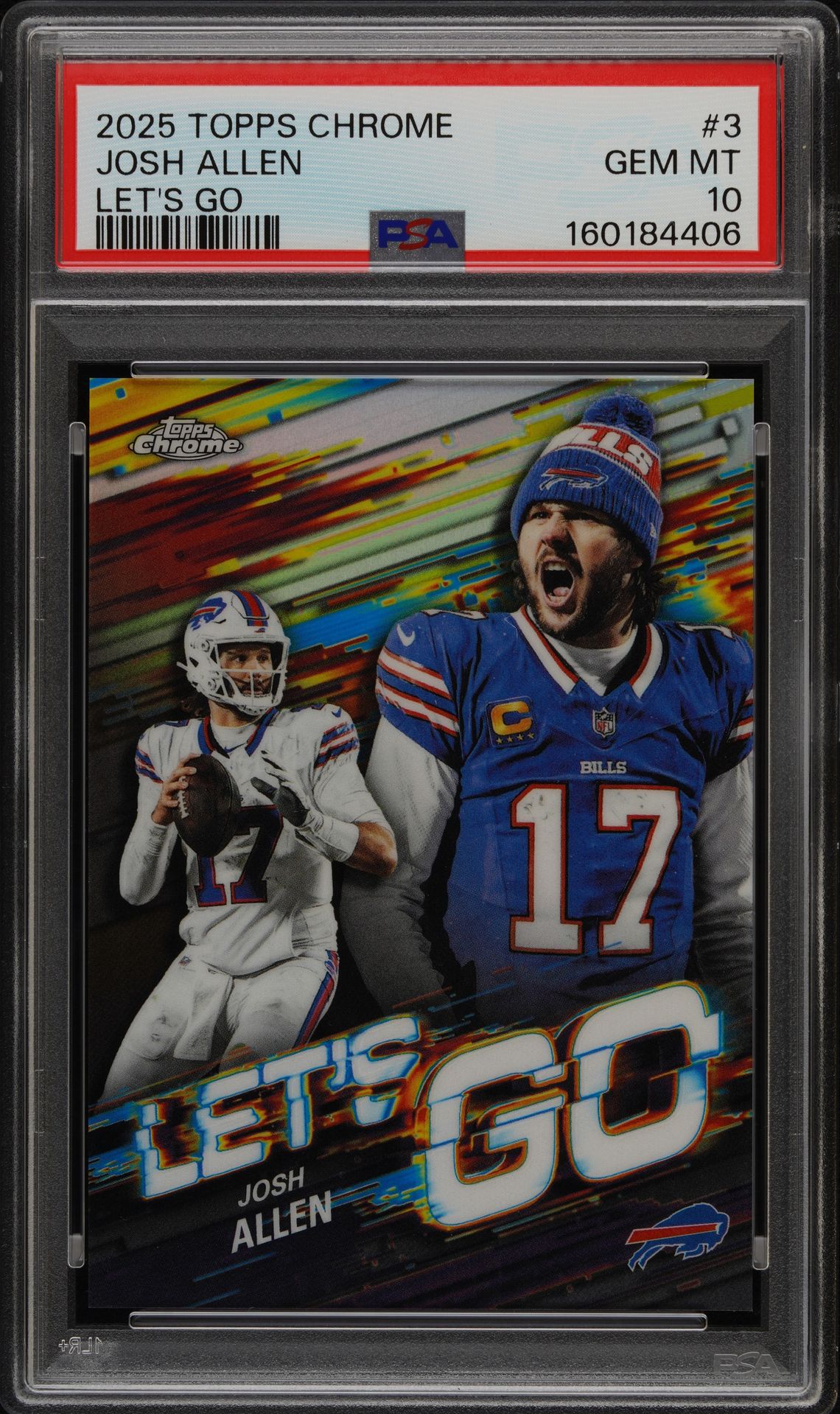 2025 Topps TOPPS CHROME LET'S GO #3 Josh Allen front