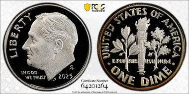 2025-S 10C Silver PR70DCAM