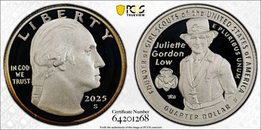 2025-S 25C Juliette Gordon Low Silver PR70DCAM