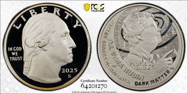 2025-S 25C Dr. Vera Rubin Silver PR70DCAM