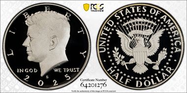 2025-S 50C Silver PR70DCAM
