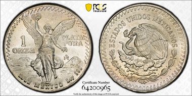 1982-Mo Onza Libertad Ag - DDO MS67