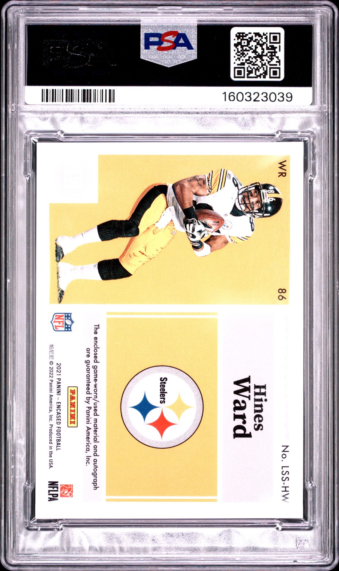 2021 Panini Encased Legendary Swatch Signatures Hines Ward #Lsshw (Legendary Swatch Sig.) Nm-Mt 8 back