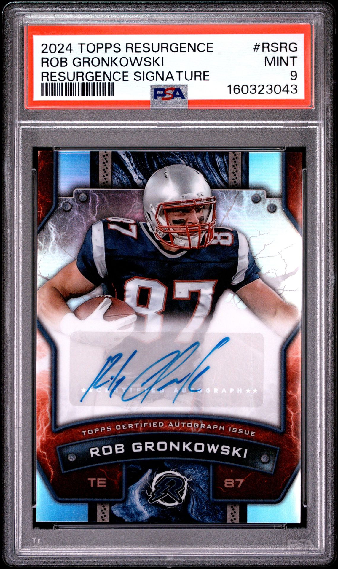 2024 Topps Resurgence Resurgence Signatures Rob Gronkowski #Rsrg Mint 9 front