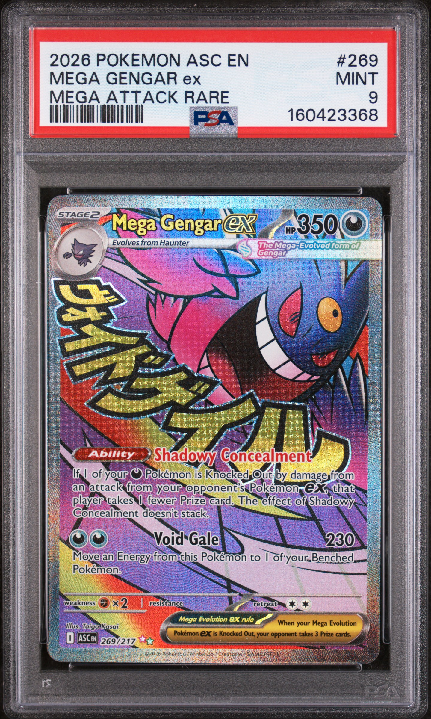 2026 #269 Mega Gengar EX PSA 9 Asc EN-Ascended Heroes