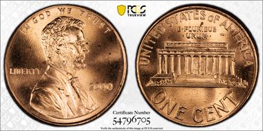 2000 1C "Cheerios" Cent MS66RD