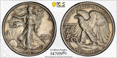 1919 50C AU53