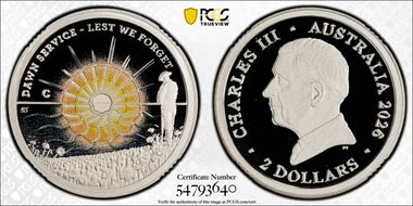 2026-C $2 Dawn Service Ag Colorized PR70DCAM