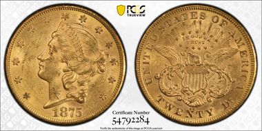 1875-CC $20 MS60