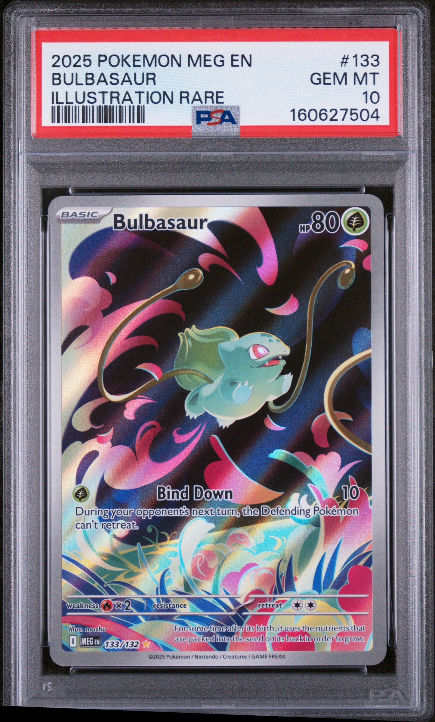 2025 #133 Bulbasaur PSA 10 Meg EN-Mega Evolution
