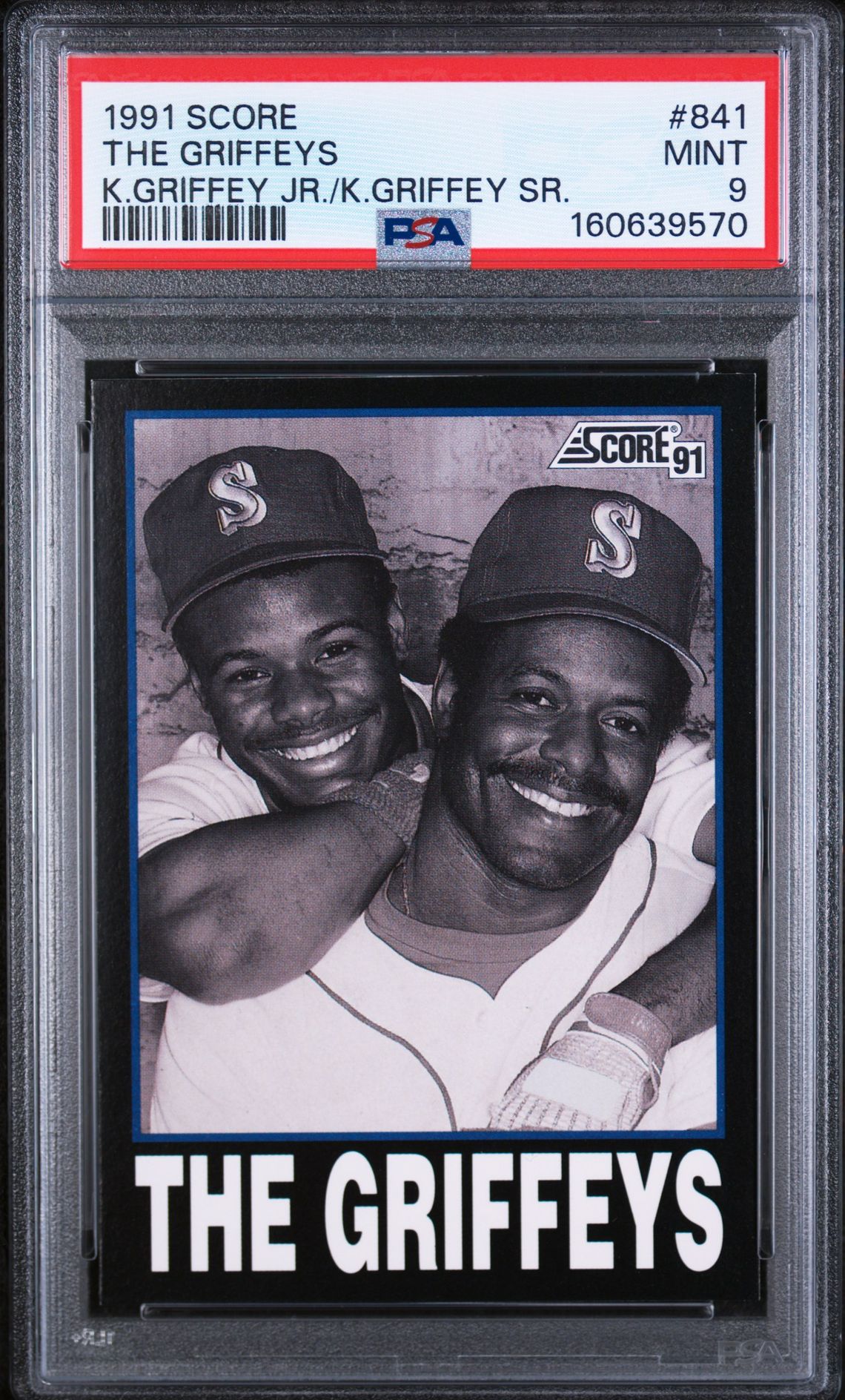 1991 Score The Griffeys #841 (K.griffey Jr./K.griffey Sr.) Mint 9 front