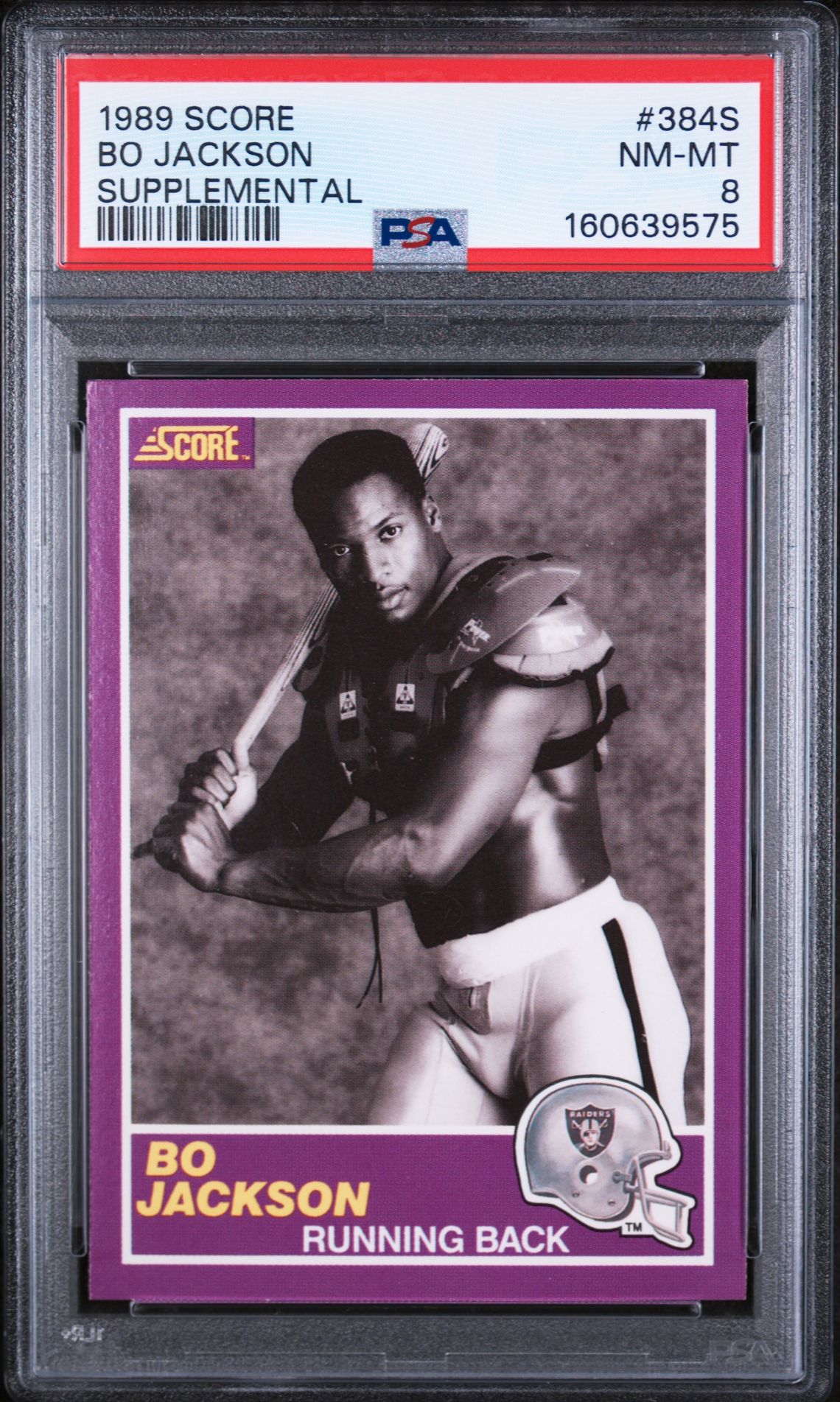 1989 Score Supplemental Bo Jackson #384S (Supplemental) Nm-Mt 8 front
