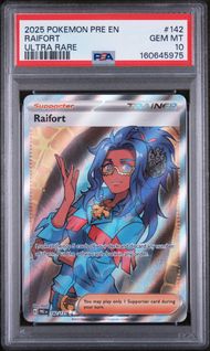 raifort pokemon card Pokémon TCG - Prismatic Evolutions - - 142/131 Raifort Supporter Handmade Pokemon Card Pendant Raifort