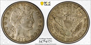 1914 50C AU58