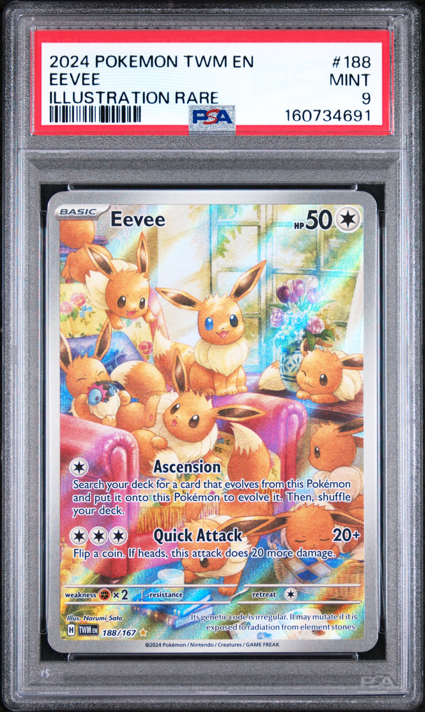 2024 #188 Eevee PSA 9 Twm EN-Twilight Masquerade