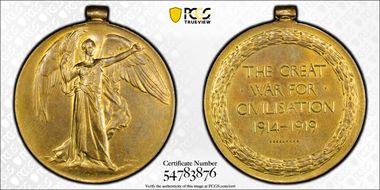 1919 Medal Barac-162 WWII Victory AE MS64