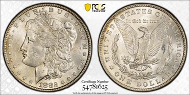 1882 $1 MS62