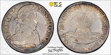 1827-PTS JM 8 Sol KM-97  Ag XF45