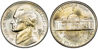 1942-P 5C Silver MS66+
