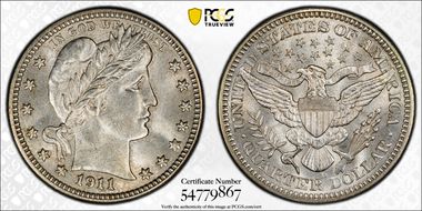 1911-D 25C MS66