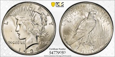 1935-S $1 MS64