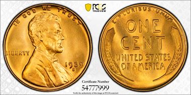 1939-S 1C MS68RD