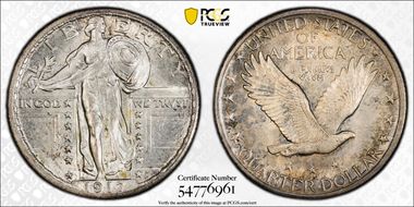 1917 25C Type 2 MS64FH