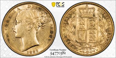 1883-M Sov S-3854A Shield AU58