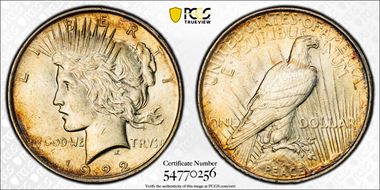 1922 $1 AU58