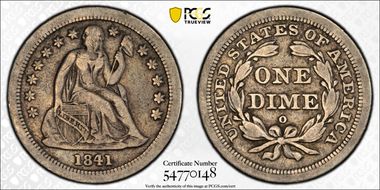 1841-O 10C VF20