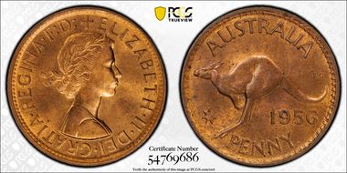 1956 Y. (p) 1D MS64RB