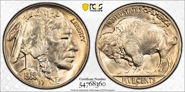 1938-D/S 5C Overmintmark, FS-512 MS66