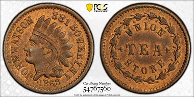 1863 CWT F-630CE-1a John Watson MS64RB