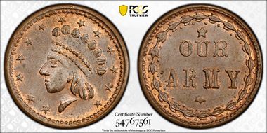 (1861-65) CWT F-51/334a, Our Army MS65BN