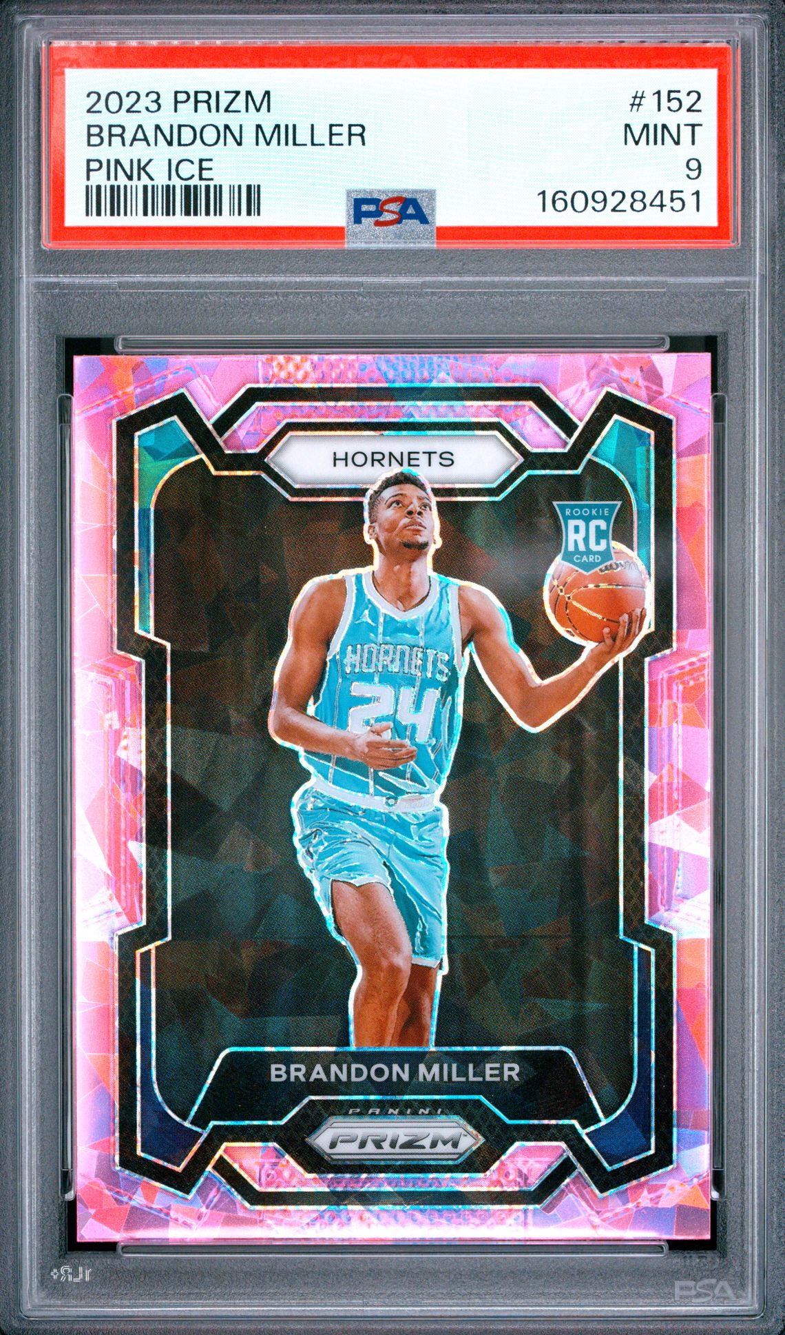 2023 Panini Prizm Brandon Miller #152 (Pink Ice) Mint 9 front
