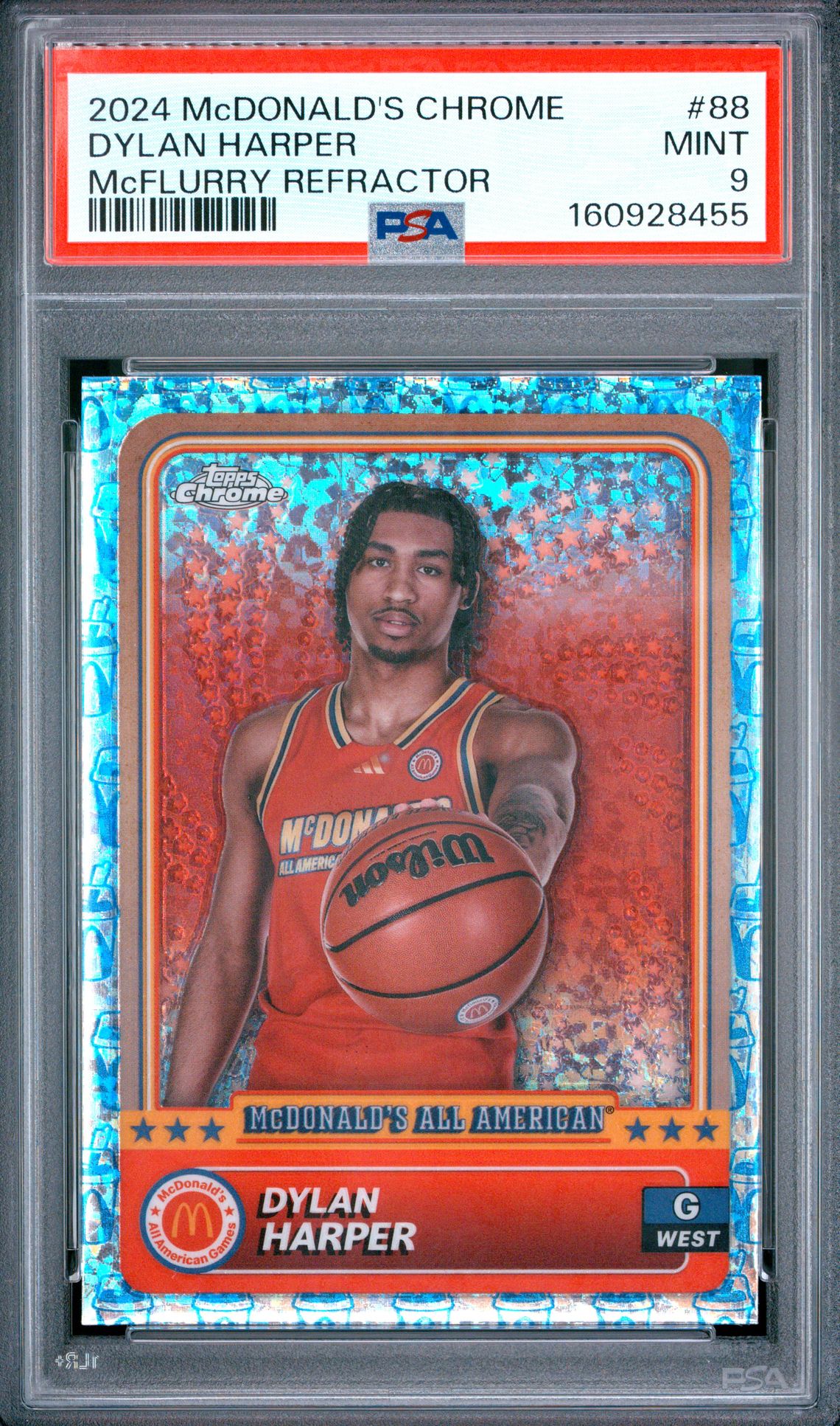 2024 Topps Chrome Mcdonald's All American Dylan Harper #88 (Mcflurry Refractor) Mint 9 front
