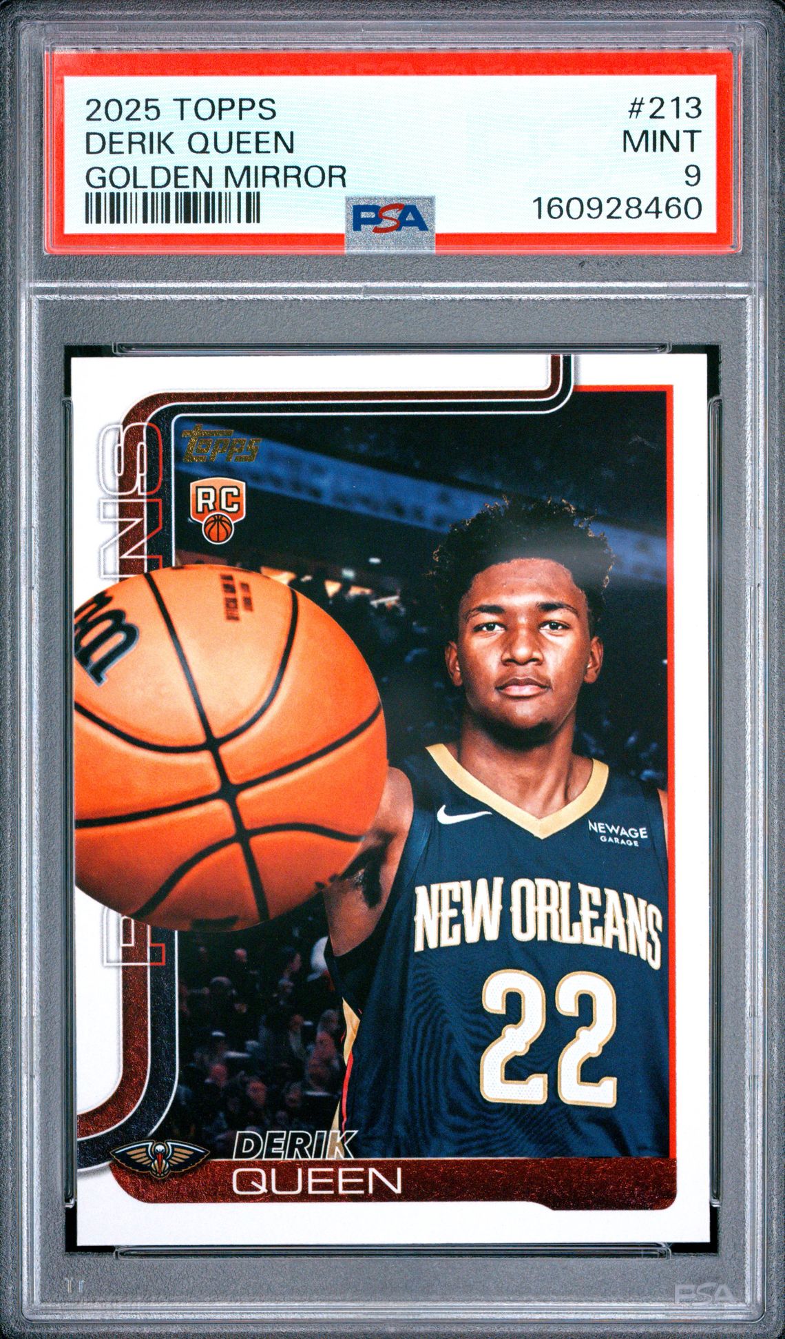 2025 Topps Derik Queen #213 (Golden Mirror) Mint 9 front