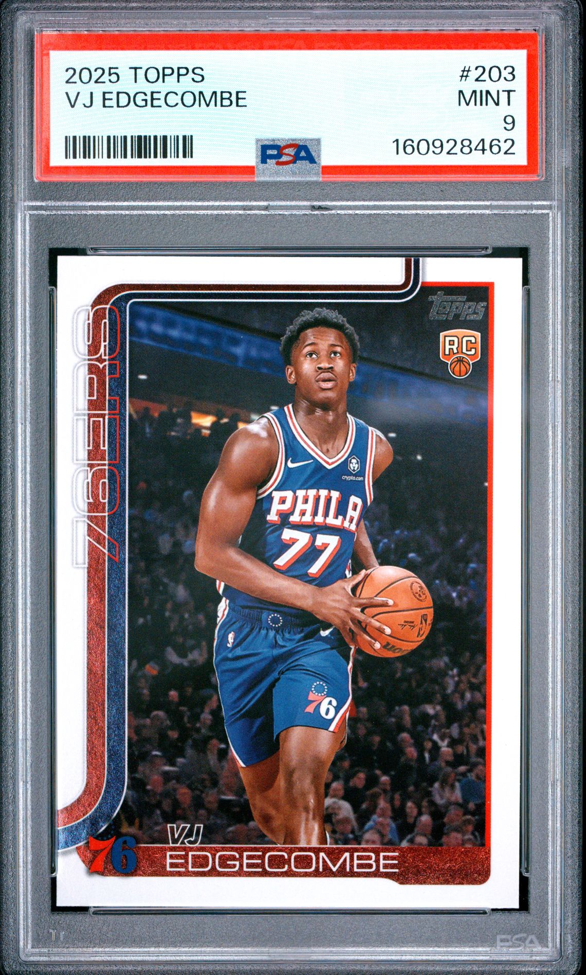 2025 Topps Vj Edgecombe #203 Mint 9 front