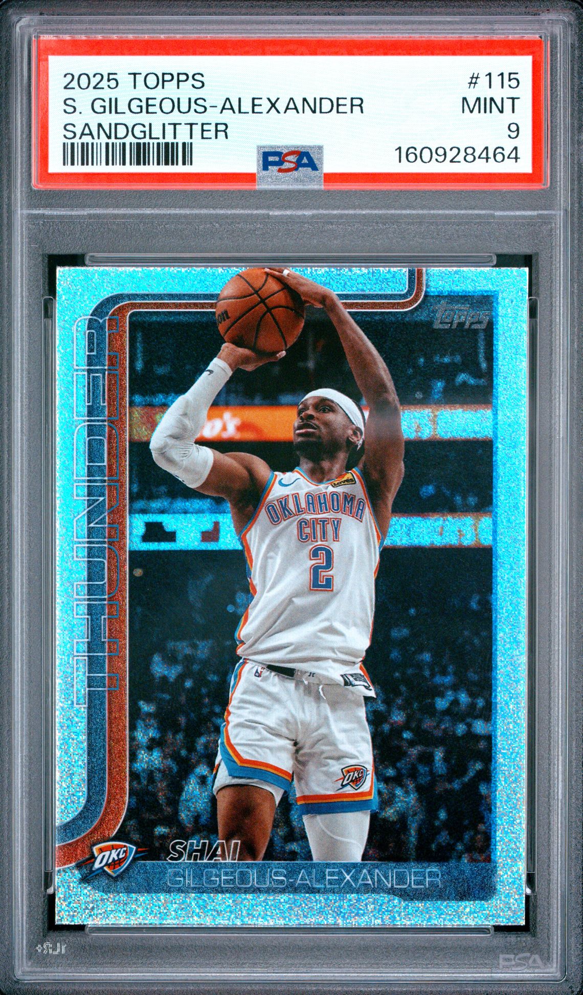 2025 Topps S. Gilgeous-Alexander #115 (Sandglitter) Mint 9 front