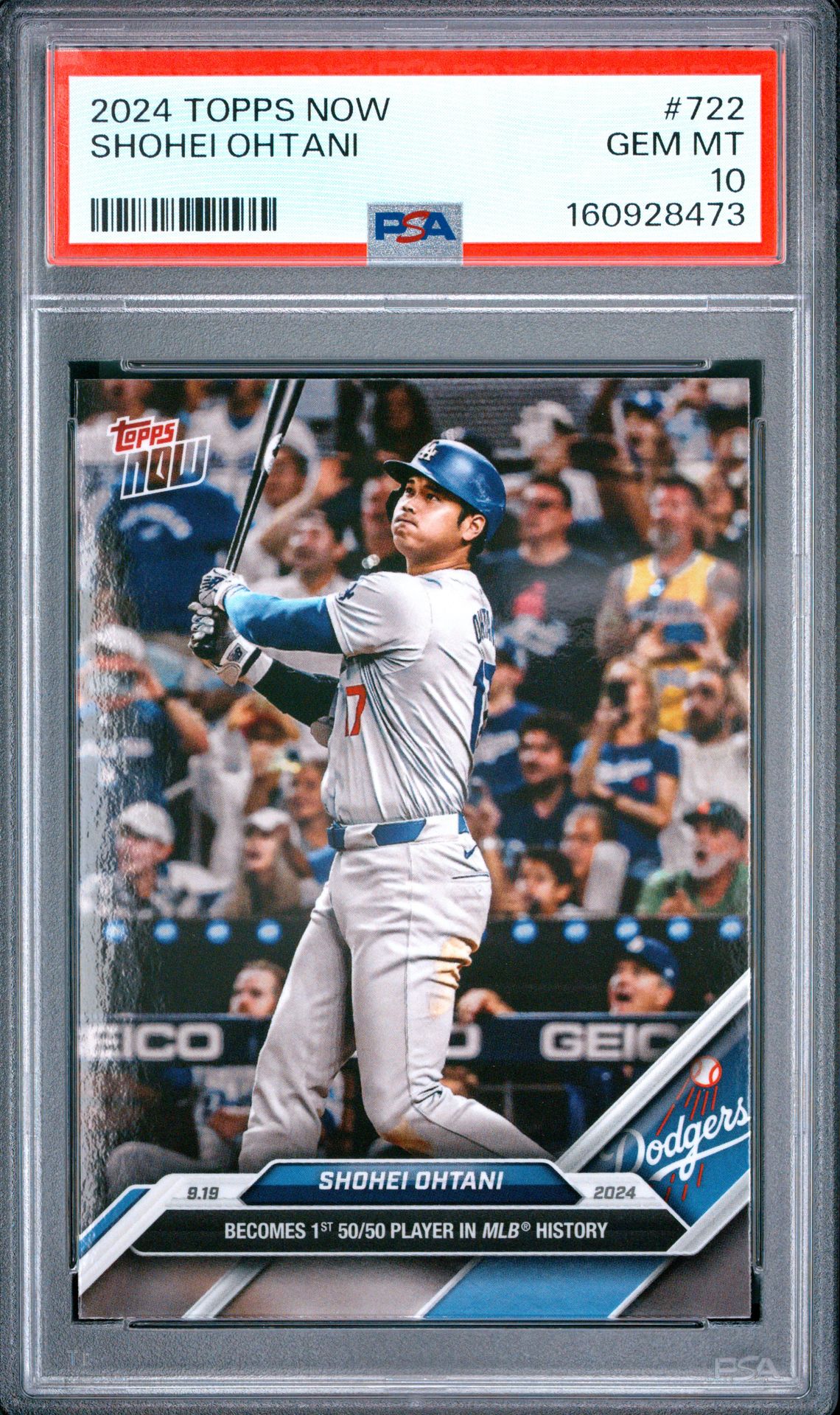 2024 Topps Now Shohei Ohtani #722 Gem Mt 10 front