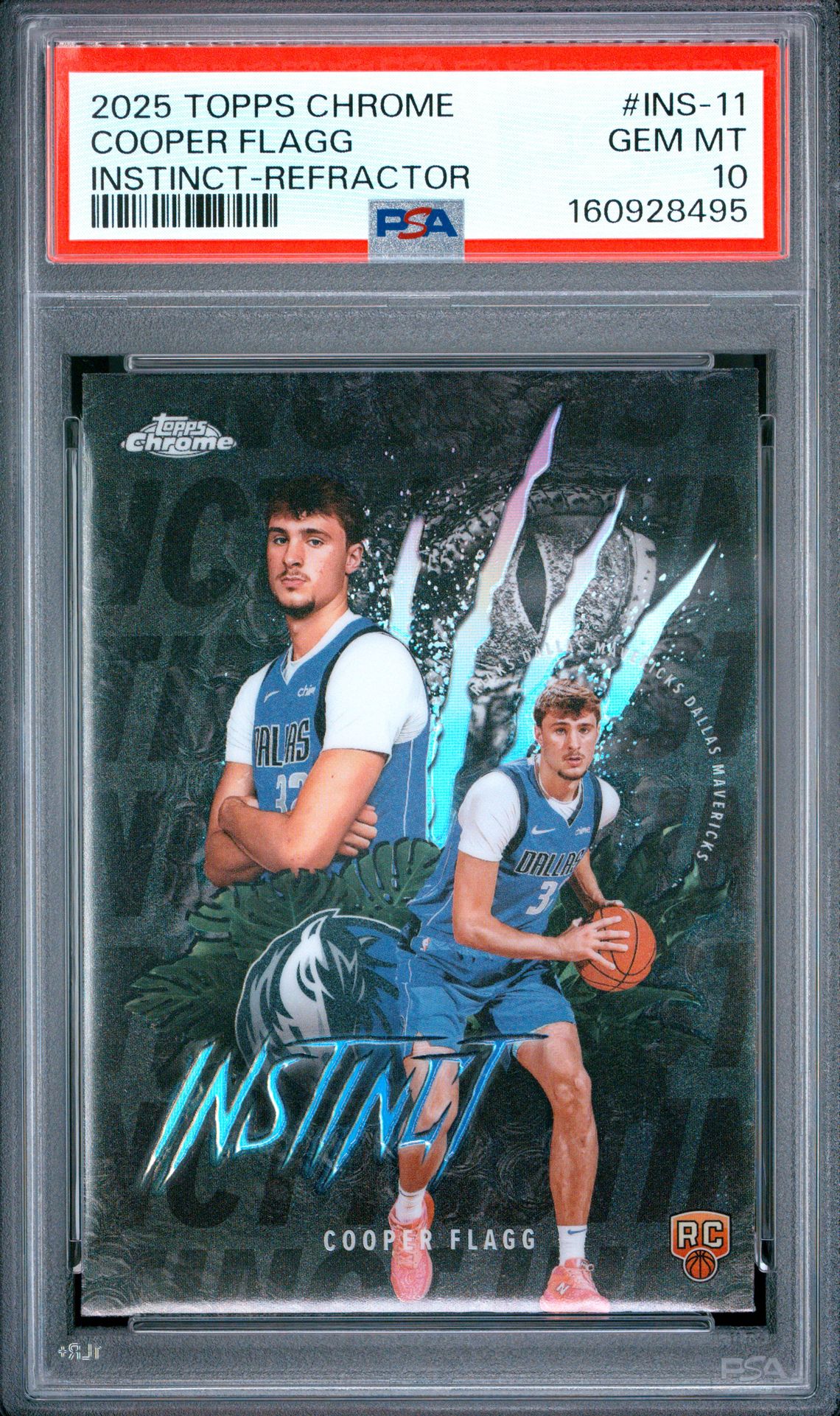 2025 Topps Chrome Instinct Cooper Flagg #Ins-11 (Instinct-Refractor) Gem Mt 10 front