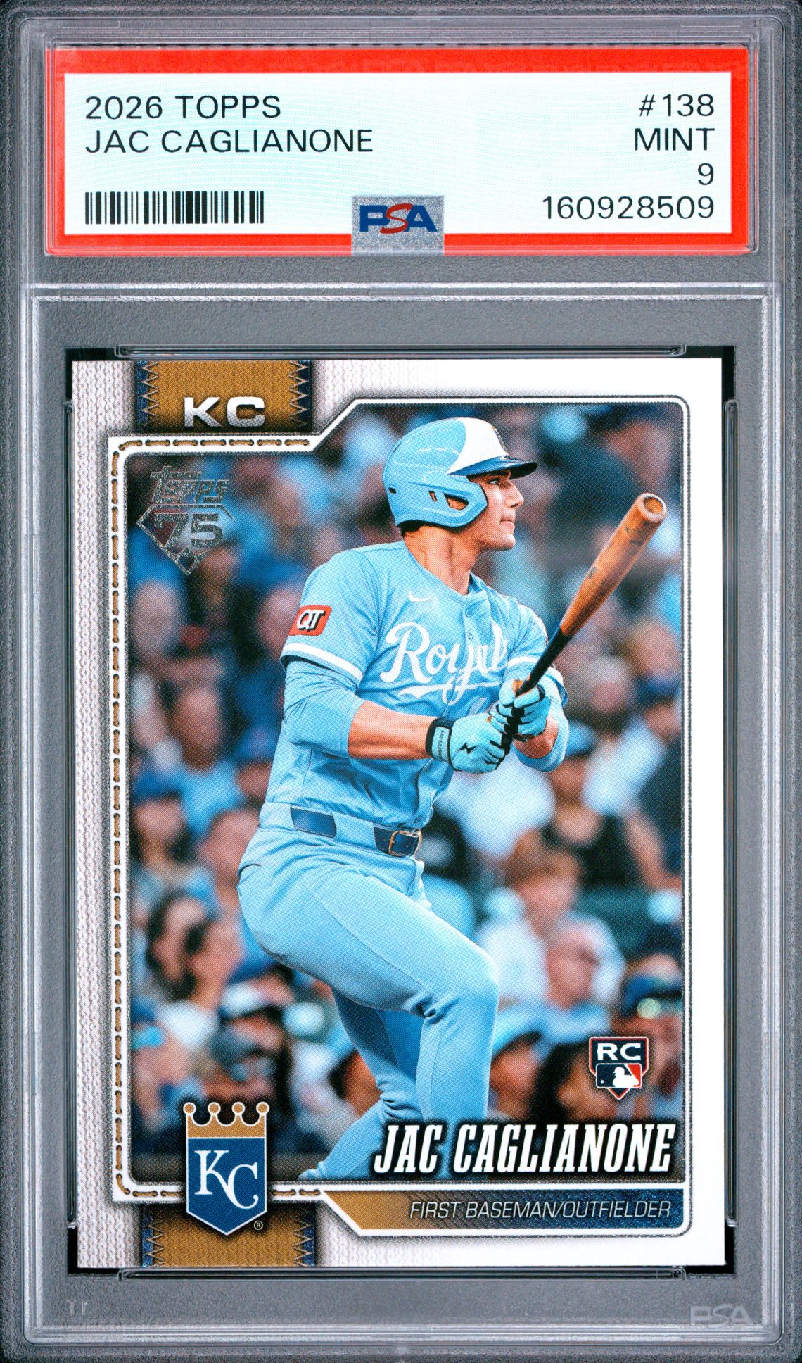 2026 Topps Jac Caglianone #138 Mint 9 front