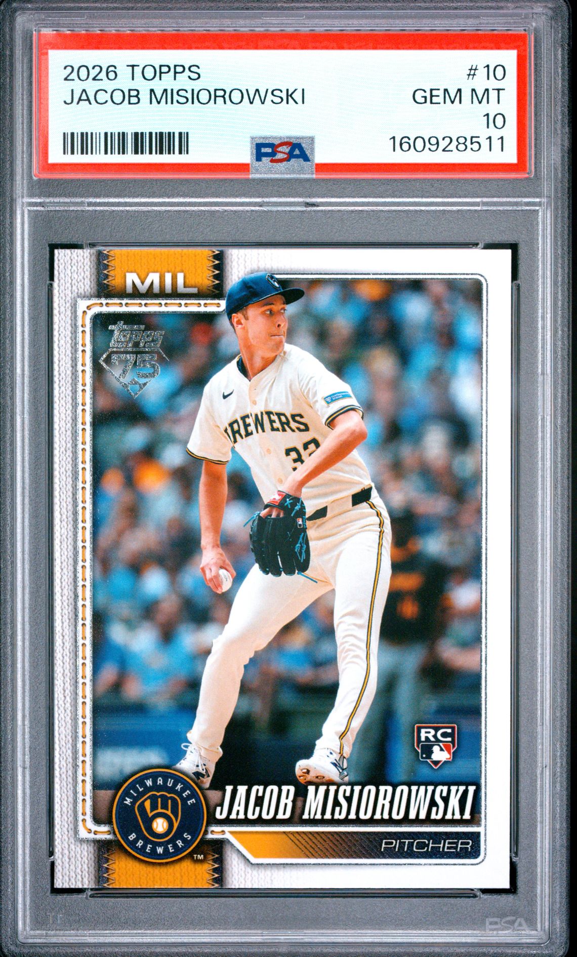 2026 Topps Jacob Misiorowski #10 Gem Mt 10 front
