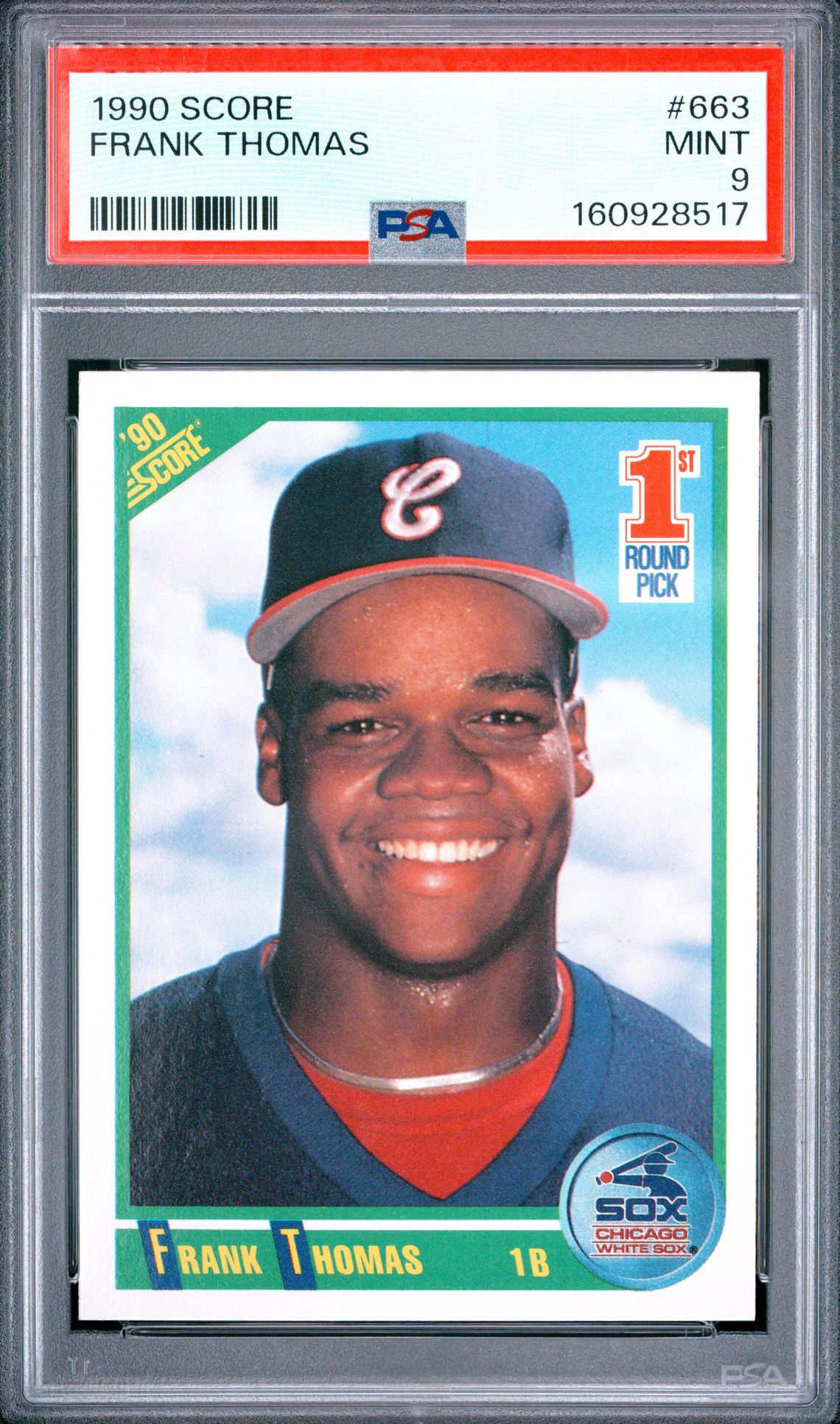 1990 Score Frank Thomas #663 Mint 9 front