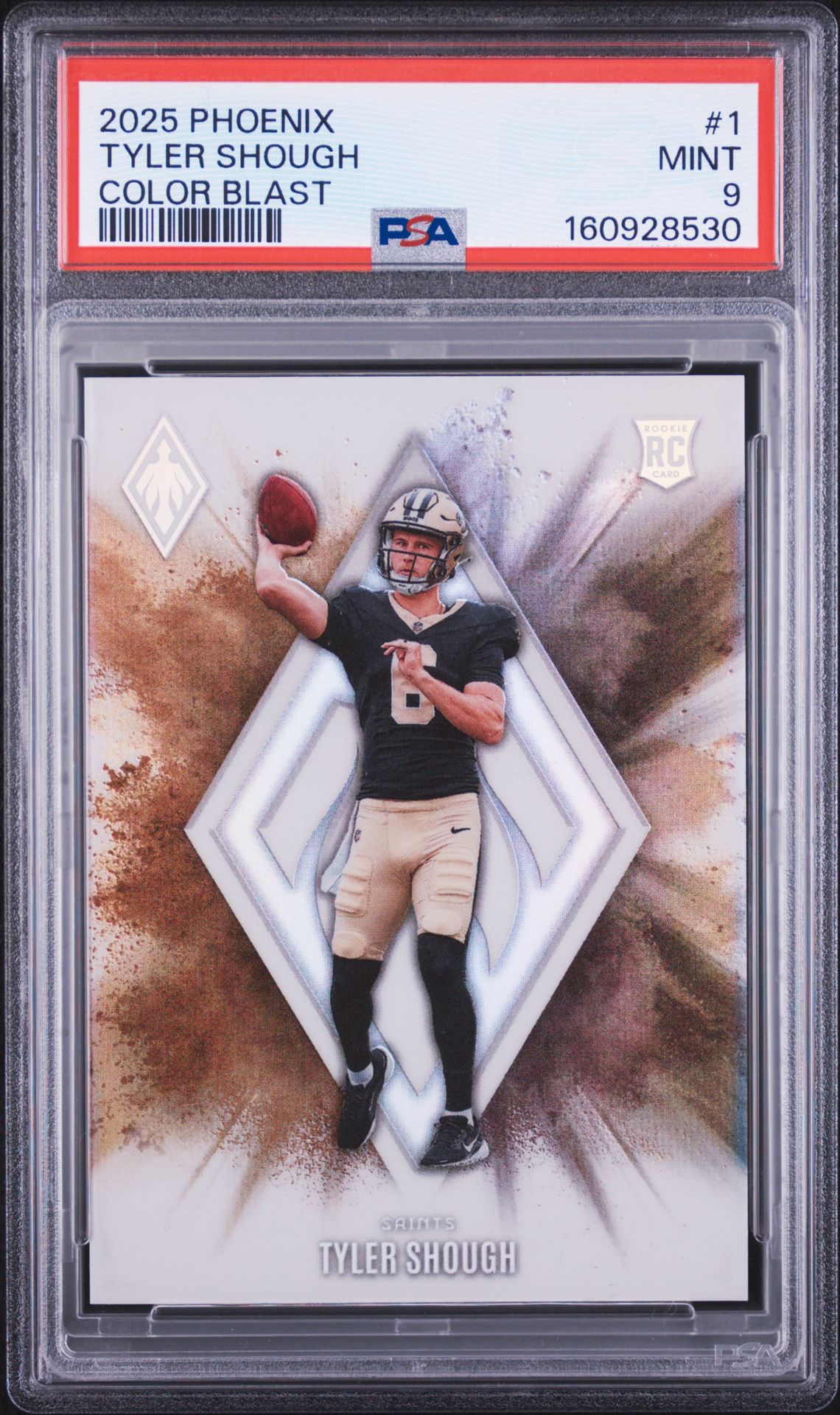 2025 Panini Phoenix Color Blast Tyler Shough #1 Mint 9 front