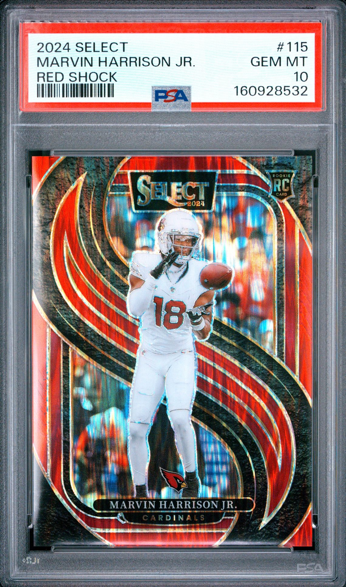 2024 Panini Select Marvin Harrison Jr. #115 (Red Shock) Gem Mt 10 front