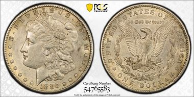 1886-S $1 AU53